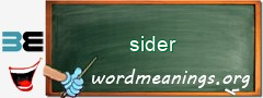 WordMeaning blackboard for sider